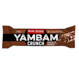 Body Attack YAMBAM CRUNCH Protein Riegel (15x55g) Chocolate Brownie