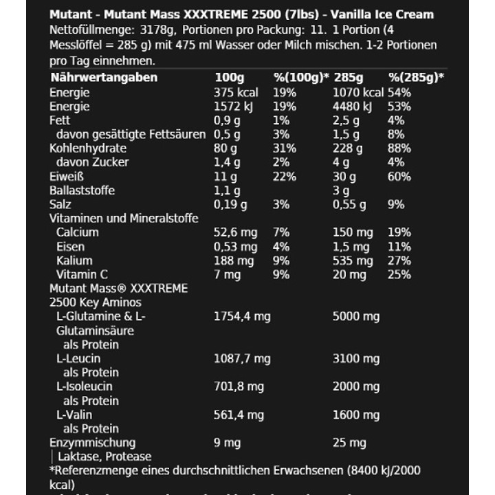Mutant Mass XXXTREME 2500 - 2,72 kg Cookies&Cream