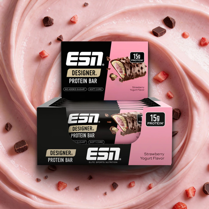 ESN Designer Bar Box 12x45g Strawberry Yogurt