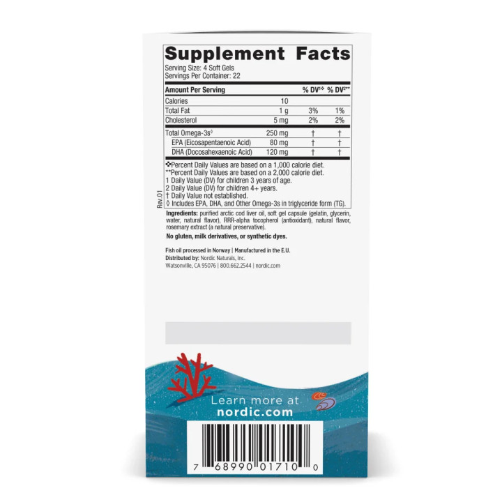 Nordic Naturals Children's DHA Omega 3, Strawberry - 90 Softgels