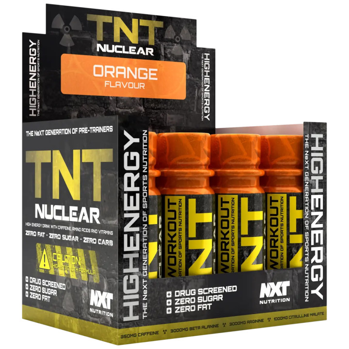 NXT Nutrition TNT Nuclear Shots 12x60ml Orange