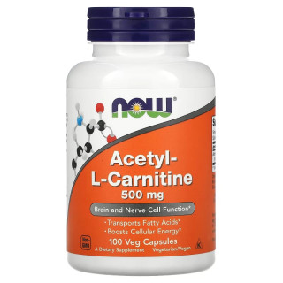 Now Foods Acetyl L-Carnitine, 500mg - 100 Kapseln