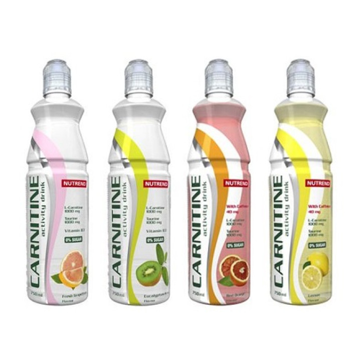 Nutrend Activity L-Carnitine Drink + Caffeine - 8x 750ml Lemon