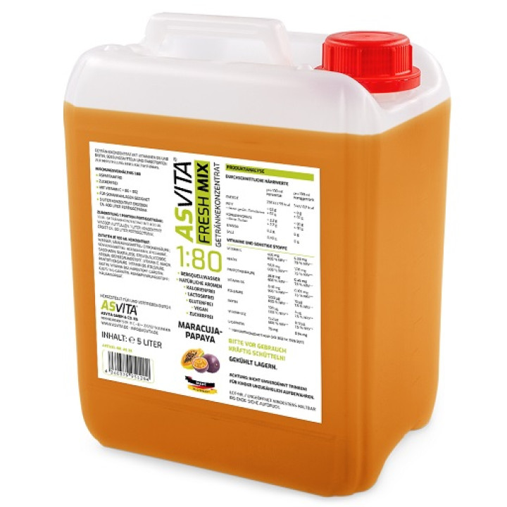 ASVita Fresh Mix Mineralgetränk 1:80 - 5L Fresh-Orange