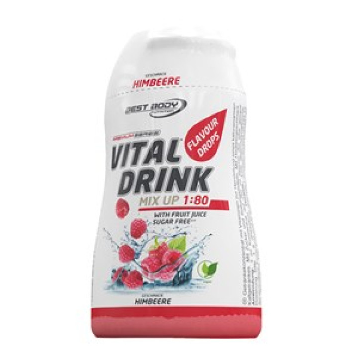 Best Body Vital Drink Flavour Drops 1:80 - 48ml Squeeze Flasche Pfirsich Maracuja