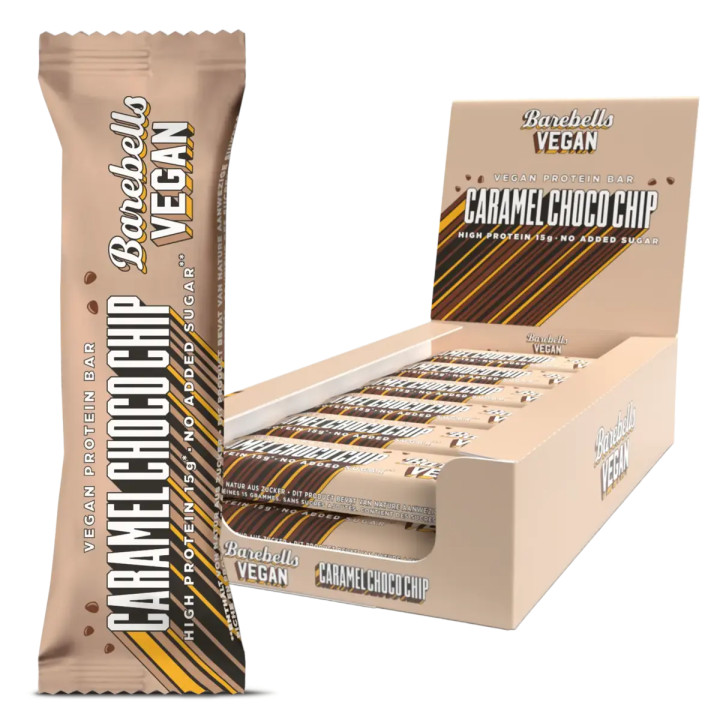 Barebells Vegan Bar 12x 55g Caramel Choco Chip