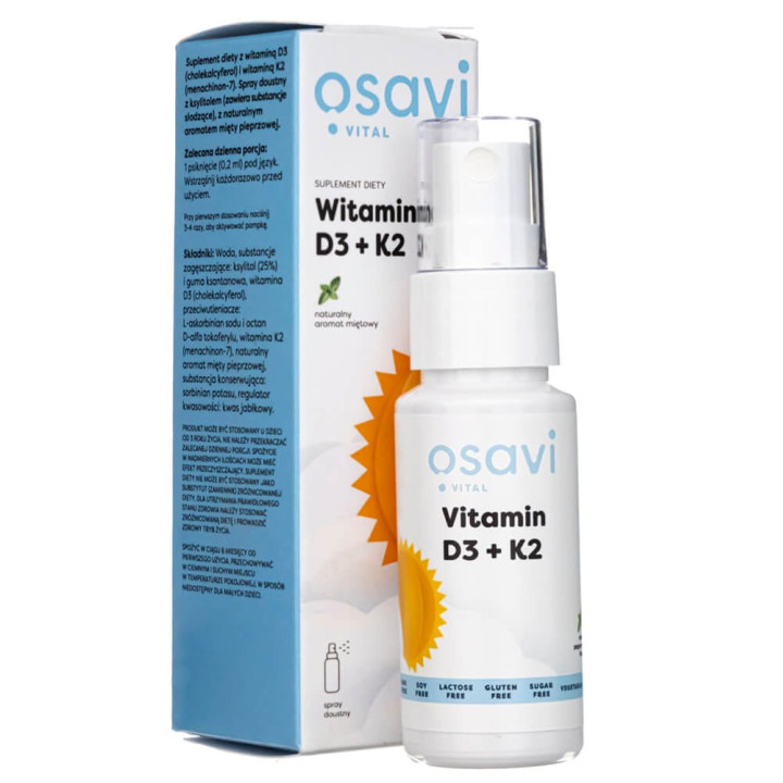 Osavi Vitamin D3 + K2 Oral Spray Pepermint - 25ml | ROUGHBULL FITNESS