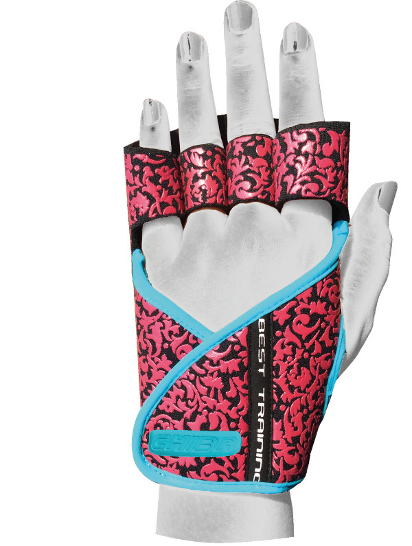 Chiba - 40936 - Lady Motivation Glove schwarz/pink/türkis | ROUGHBULL FITNESS