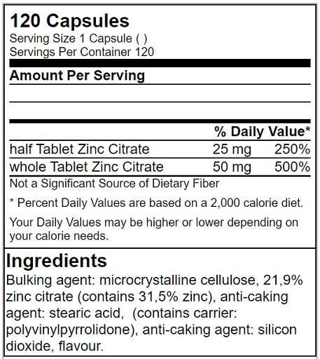 GN Zinc Citrate - 120 Tabl. | ROUGHBULL FITNESS
