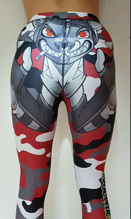 BPS-Pharma - Damen-Leggings Camo Red | ROUGHBULL FITNESS