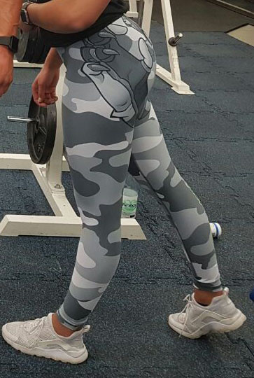 BPS-Pharma - Damen-Leggings Camo Grey | ROUGHBULL FITNESS