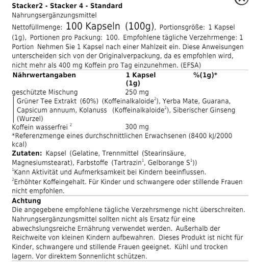 Stacker2 Stacker 4 100 Kapsel | ROUGHBULL FITNESS